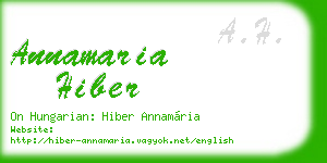 annamaria hiber business card